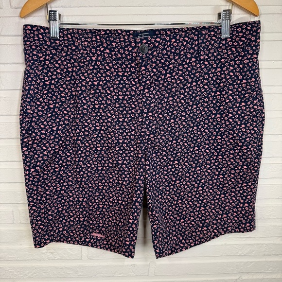 Ben Sherman Blue Micro Floral Print Regular Fit Chino Shorts, Men’s Size 34W - Picture 1 of 9